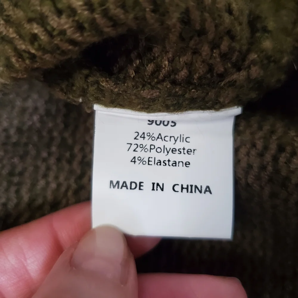 Kirundo Olive Green Sweater, Women's S (Baggy Fit), Slouchy Knit Jumper, EUC - Picture 7 of 9